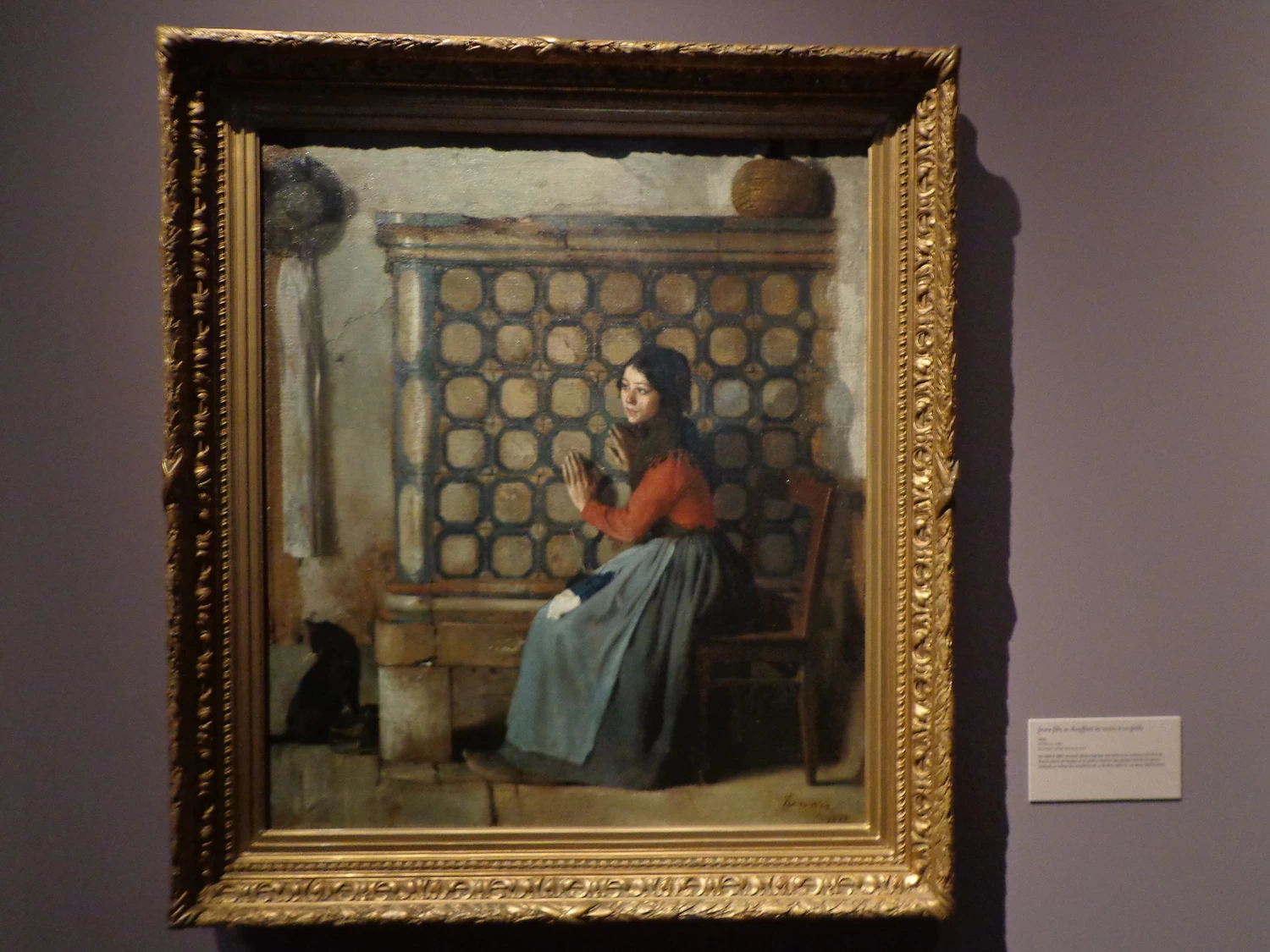 Ragazza che si scalda le mani davanti a una stufa - Museo Sudgauviano, Altkirch